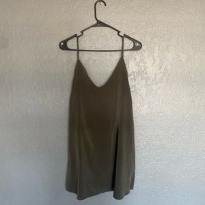 Olive green slip dress
